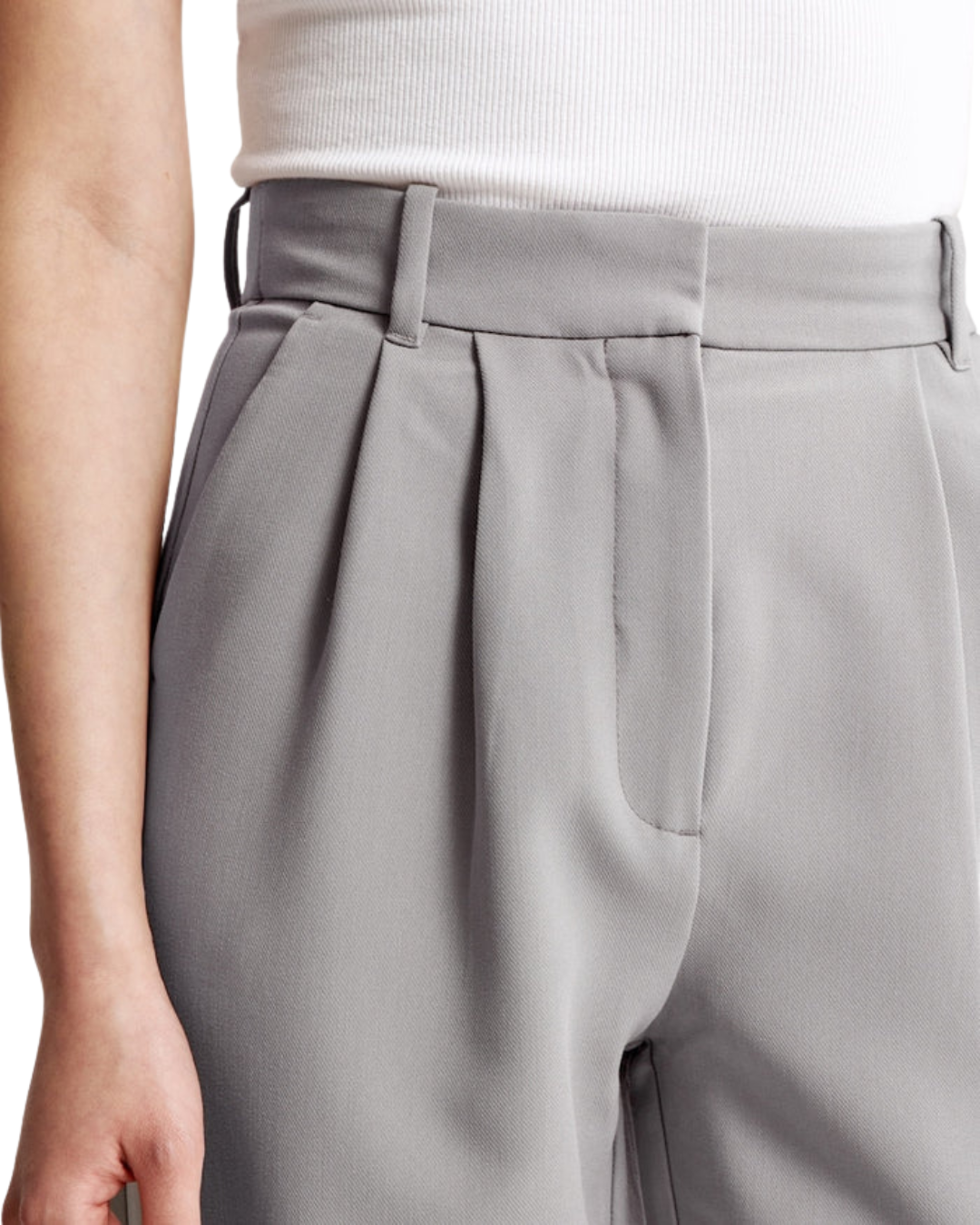 Pantaloni cu Talie Înaltă pentru Femei, cu Crăpături Elegante și Croială Largă