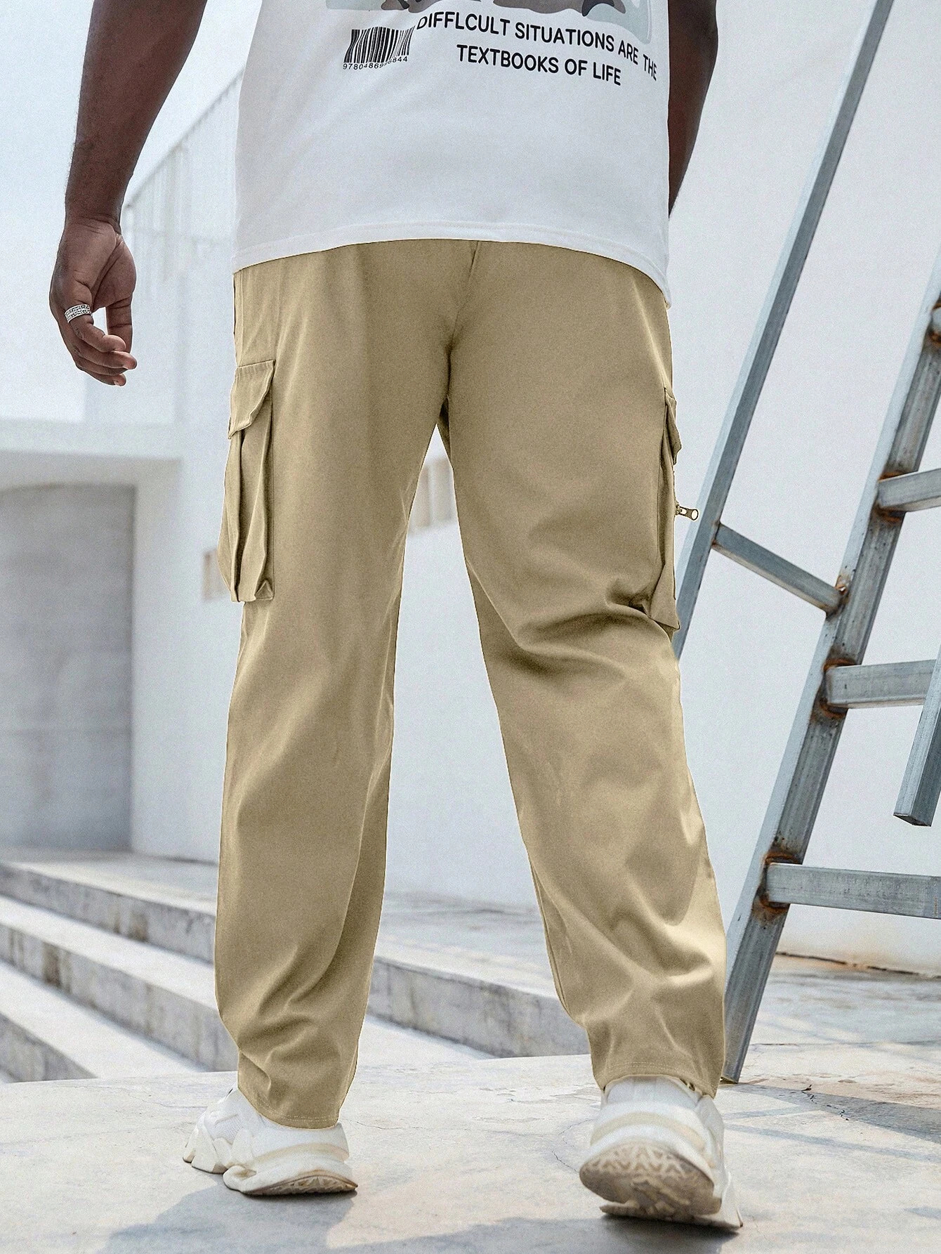 Pantaloni Cargo Casual pentru Bărbați cu Buzunare Frontale