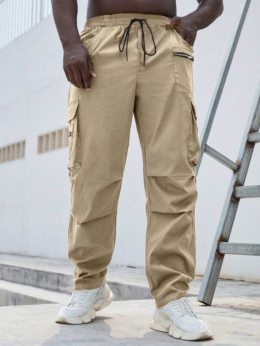 Pantaloni Cargo Casual pentru Bărbați cu Buzunare Frontale