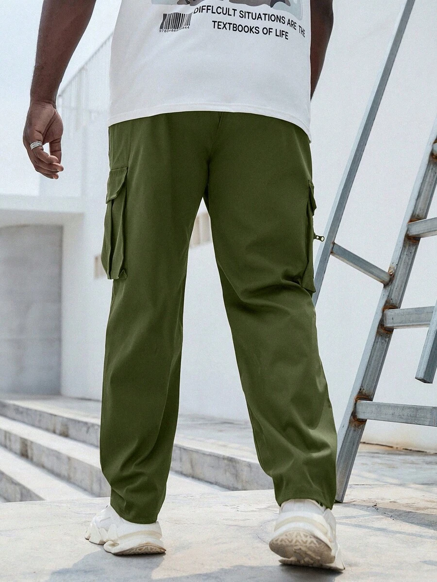 Pantaloni Cargo Casual pentru Bărbați cu Buzunare Frontale