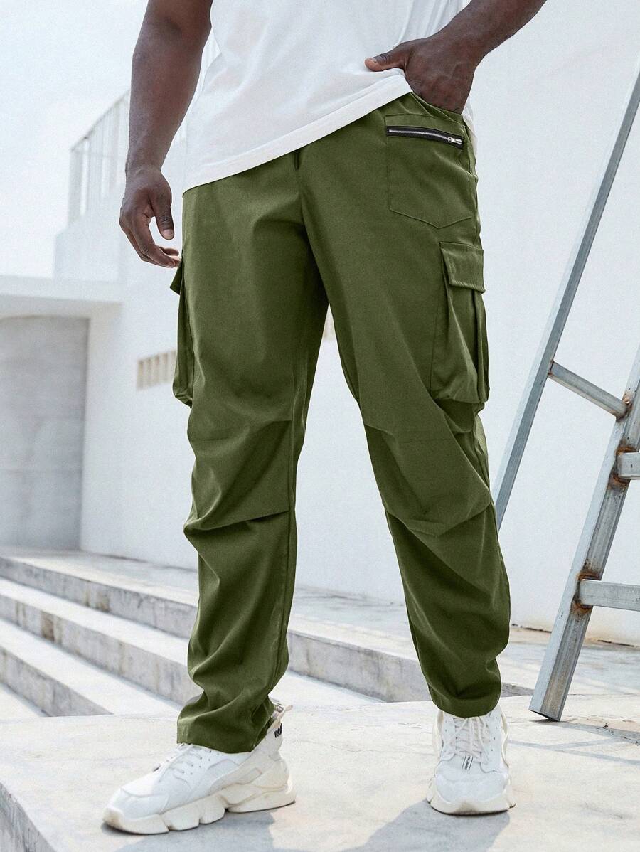 Pantaloni Cargo Casual pentru Bărbați cu Buzunare Frontale