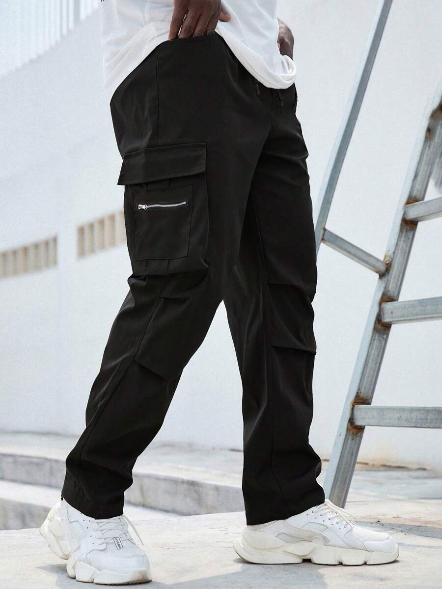 Pantaloni Cargo Casual pentru Bărbați cu Buzunare Frontale