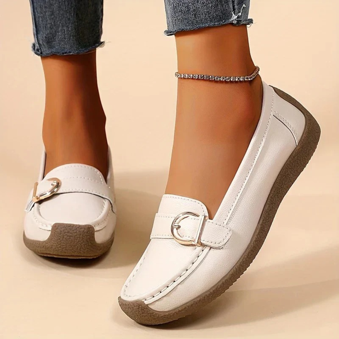 Pantofi casual ergonomici din piele pentru femei