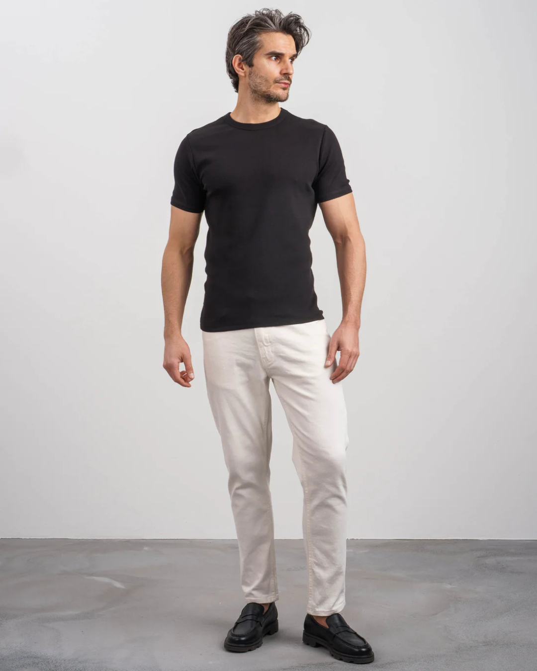 Pantaloni cu Croială Dreaptă, cu țesătură Elastică Pentru o Potrivire Confortabilă și Elegantă