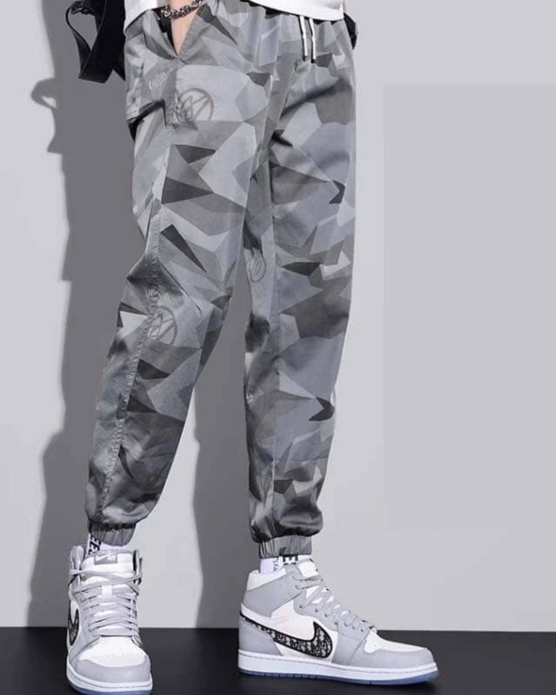 Pantaloni din Mătase cu Uscare Rapidă și Model Camuflaj