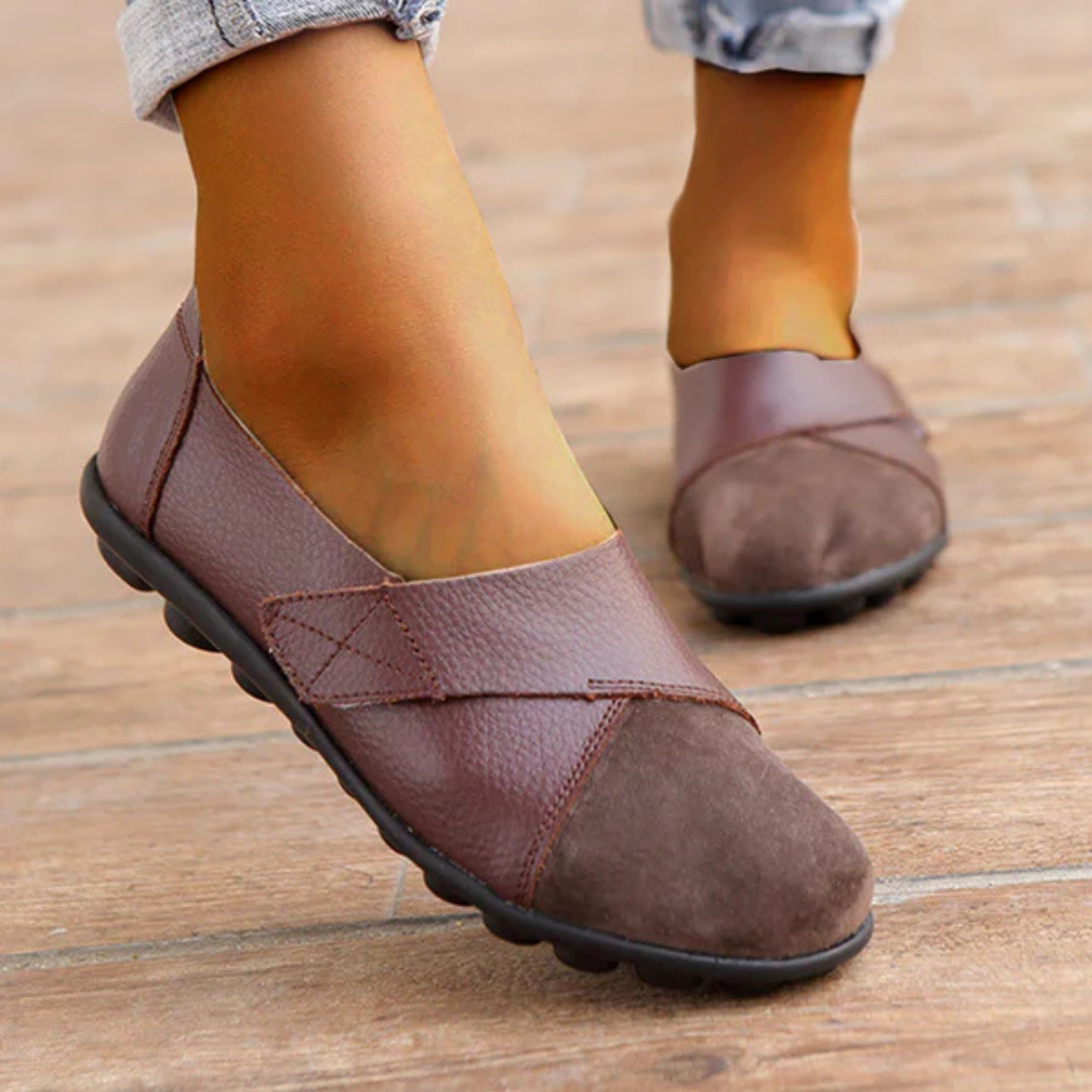 Mocasini din piele confortabili pentru femei