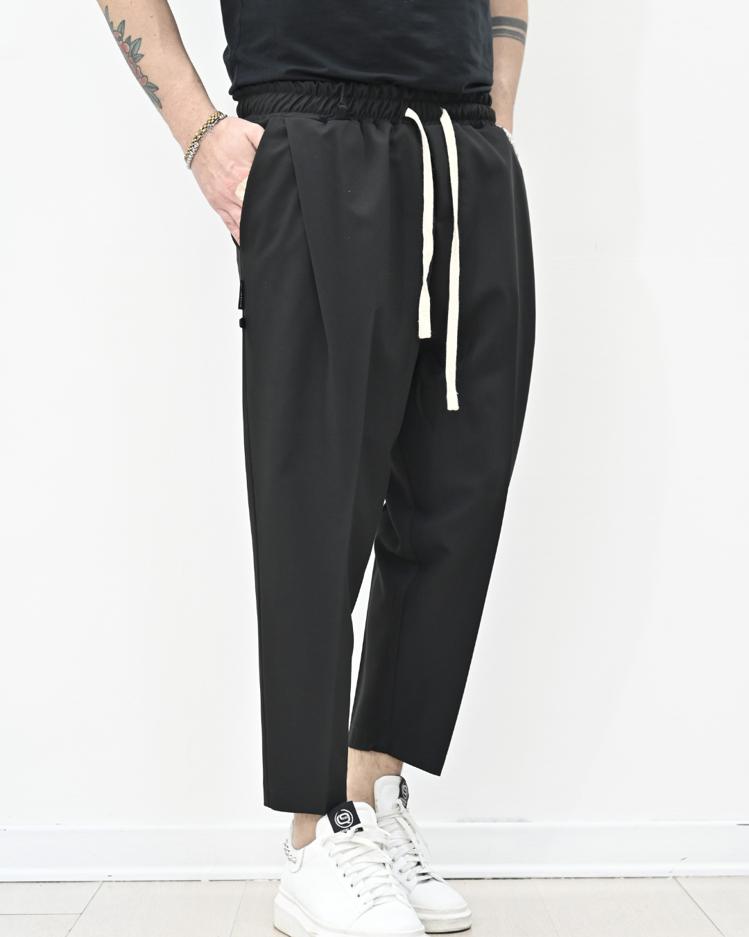 Pantaloni Jogger Largi cu Talie Reglabilă