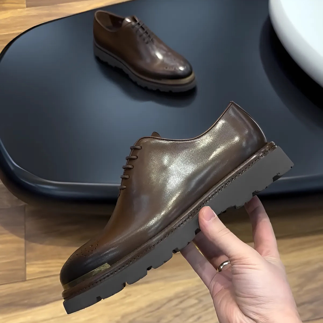 Mocasini cu talpă ergonomică din piele pentru bărbați