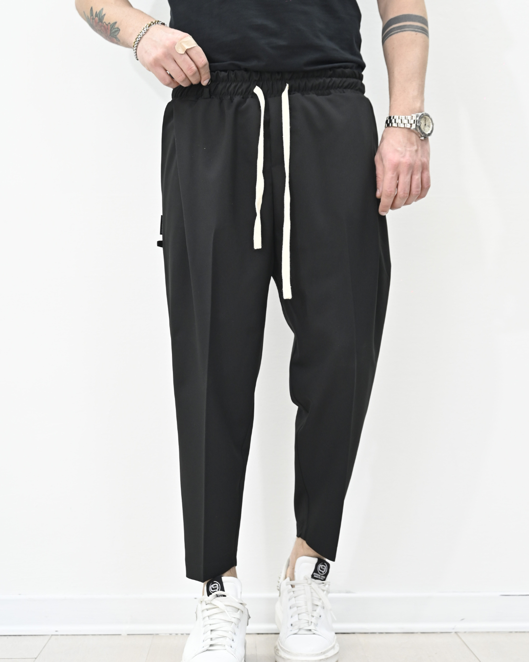 Pantaloni Jogger Largi cu Talie Reglabilă