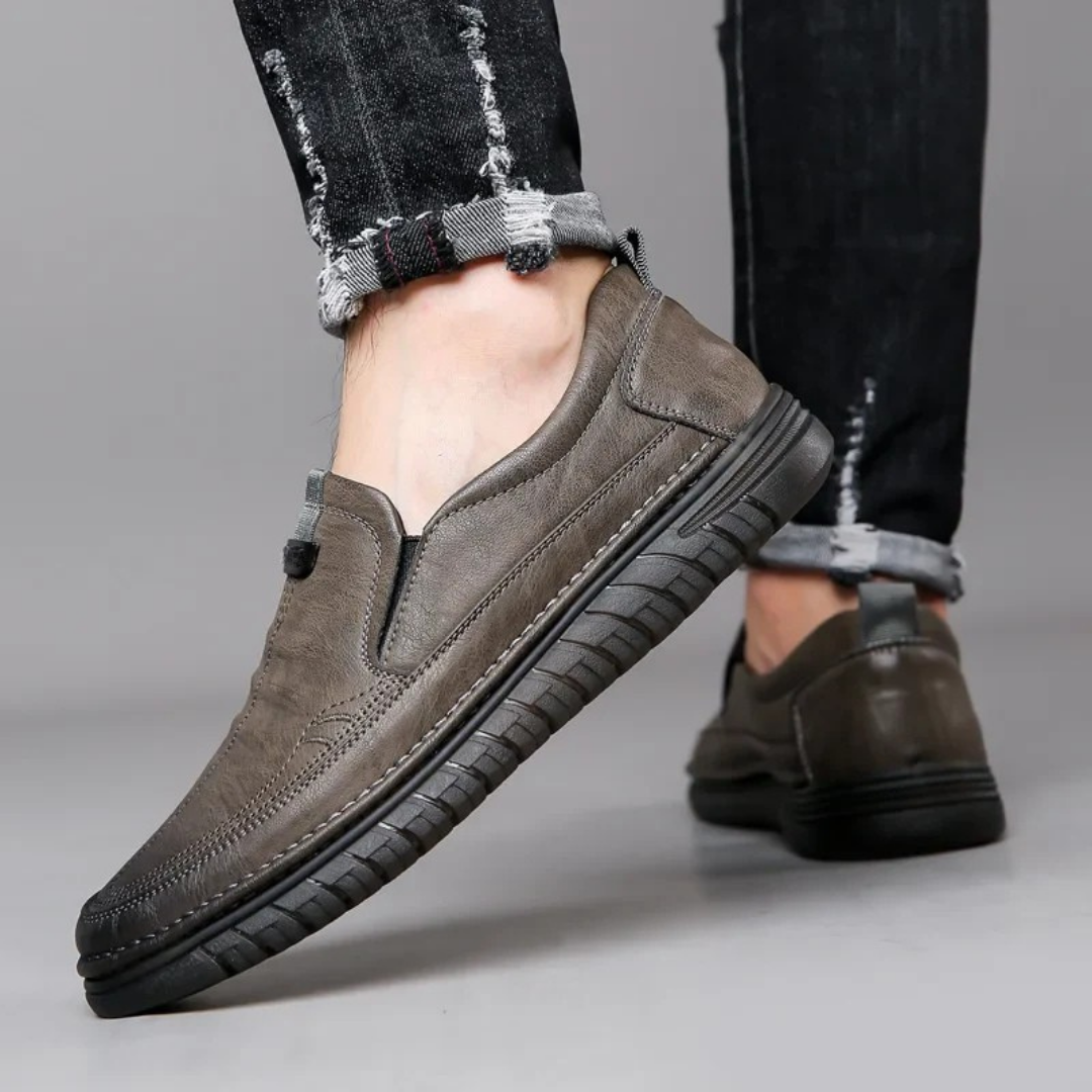 Mocasini din piele naturală pentru bărbați, cu design clasic și talpă antiderapantă®
