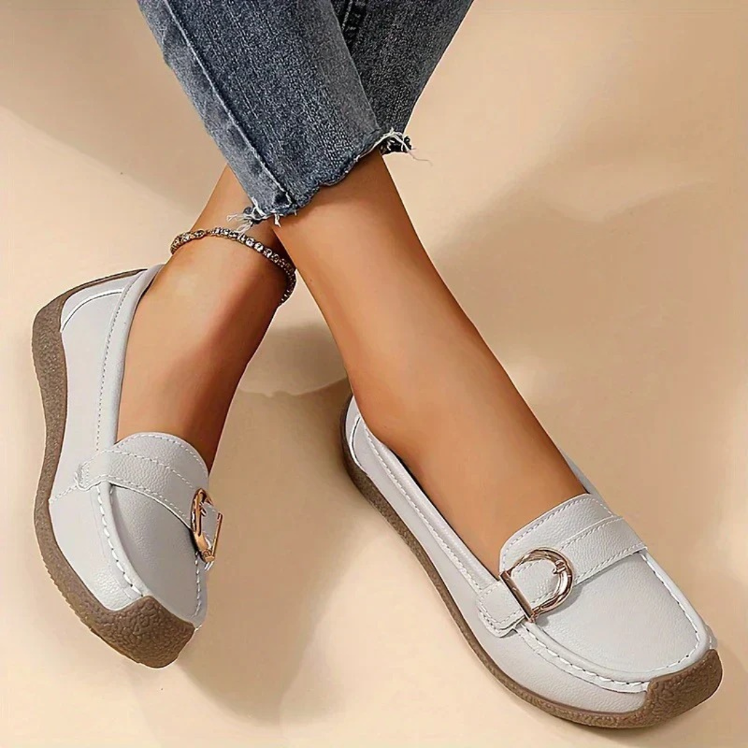 Pantofi casual ergonomici din piele pentru femei