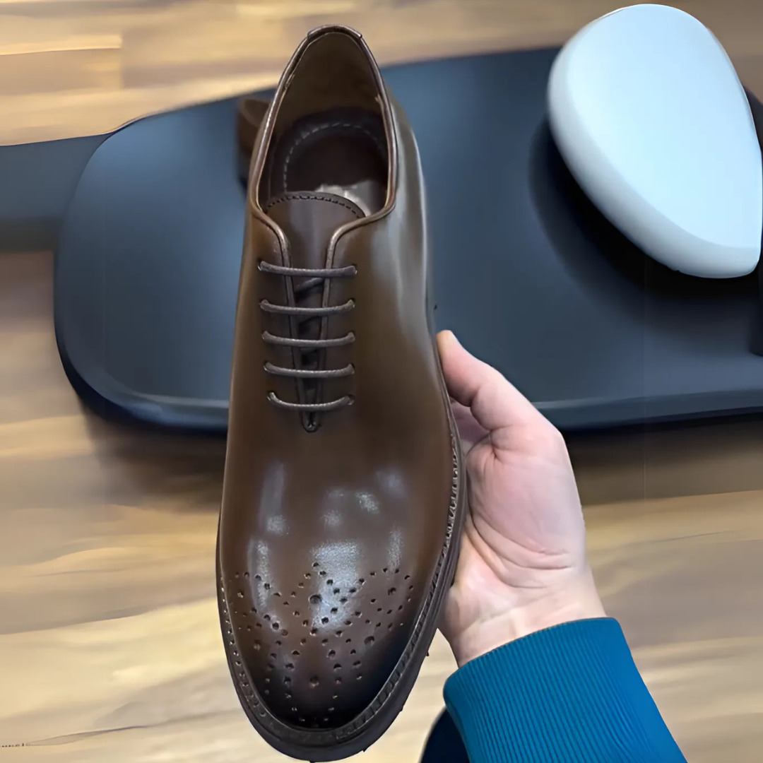 Mocasini cu talpă ergonomică din piele pentru bărbați