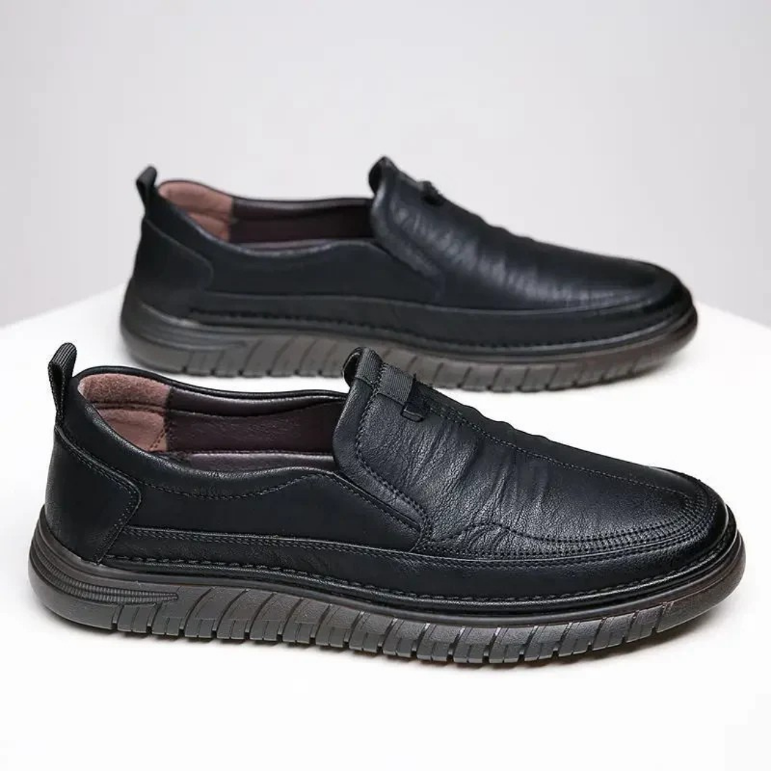 Mocasini din piele naturală pentru bărbați, cu design clasic și talpă antiderapantă®