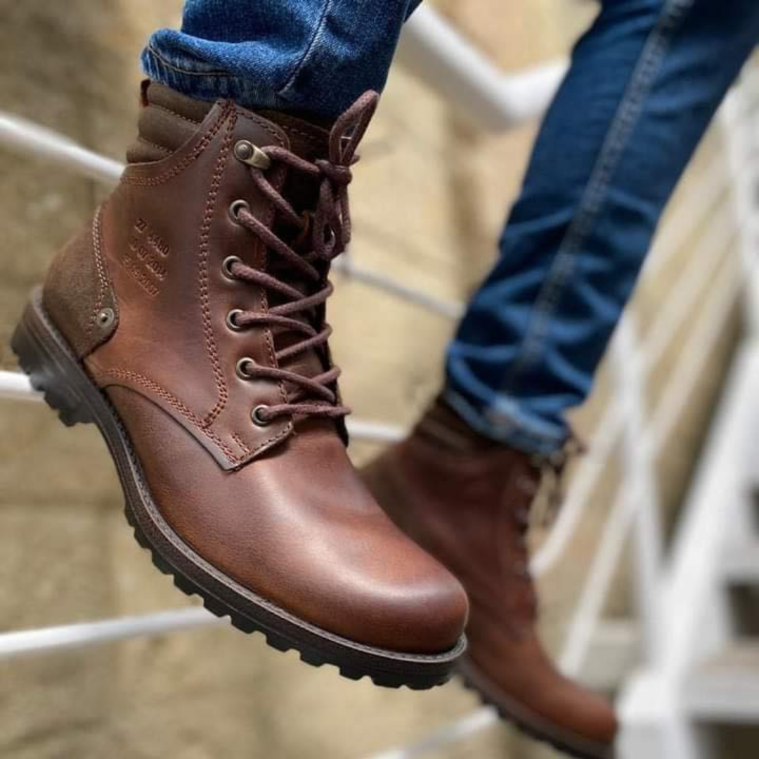 Cizme vintage din piele pentru bărbați