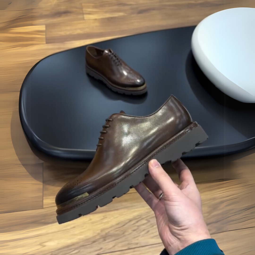 Mocasini cu talpă ergonomică din piele pentru bărbați