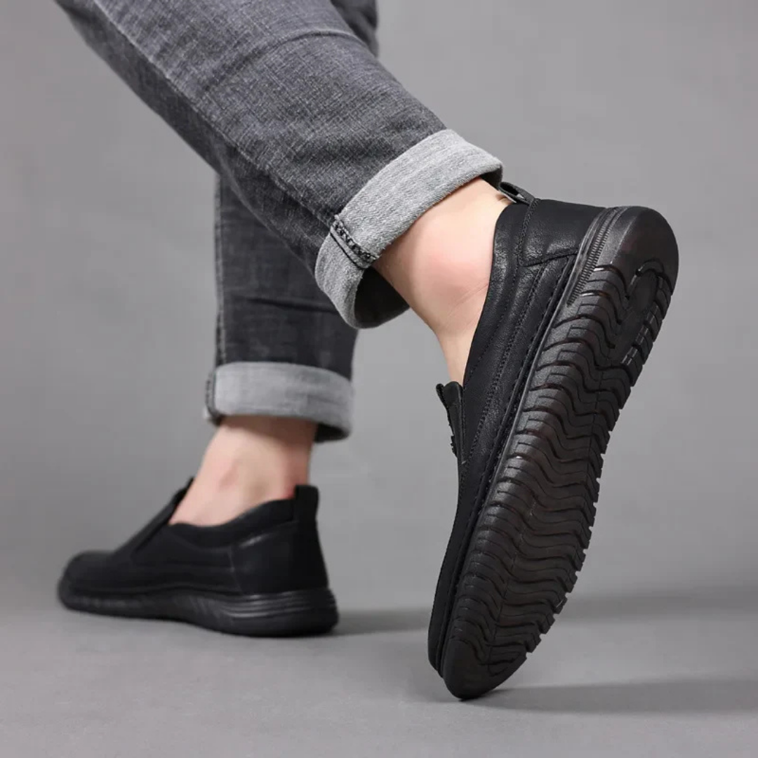 Mocasini din piele naturală pentru bărbați, cu design clasic și talpă antiderapantă®