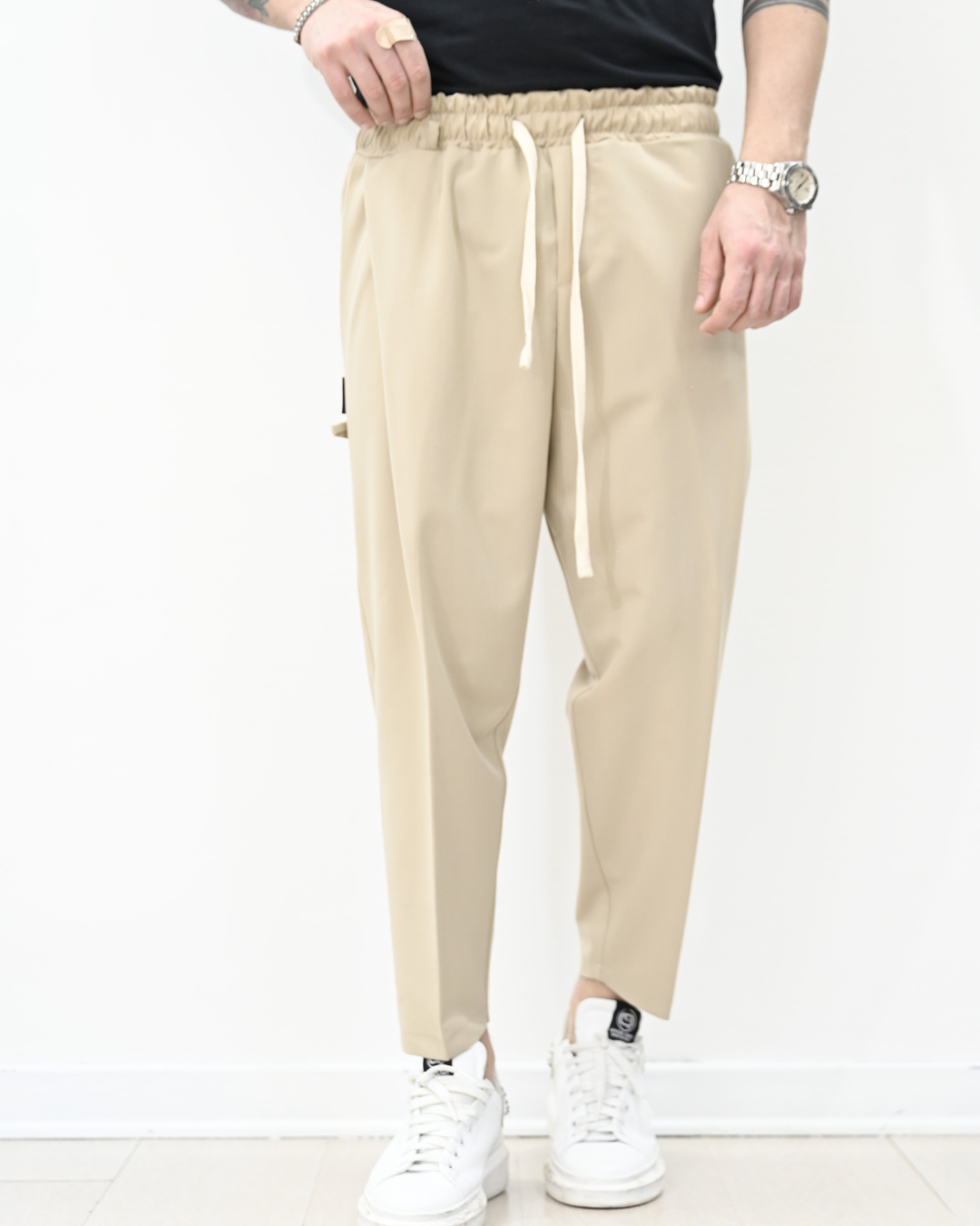 Pantaloni Jogger Largi cu Talie Reglabilă