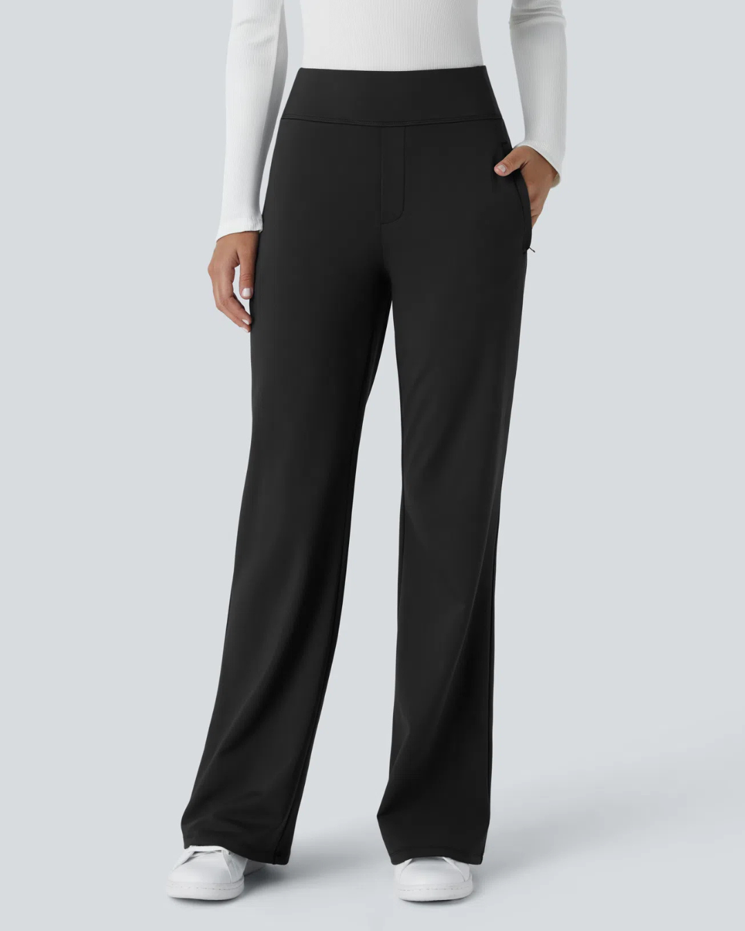 Pantaloni de Lucru Pentru Femei cu Talie înaltă și Buzunare Laterale cu Fermoar®