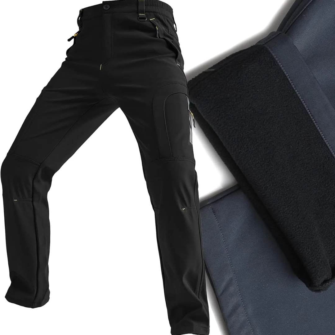 Pantaloni de iarnă izolați pentru bărbați cu căptușeală polară