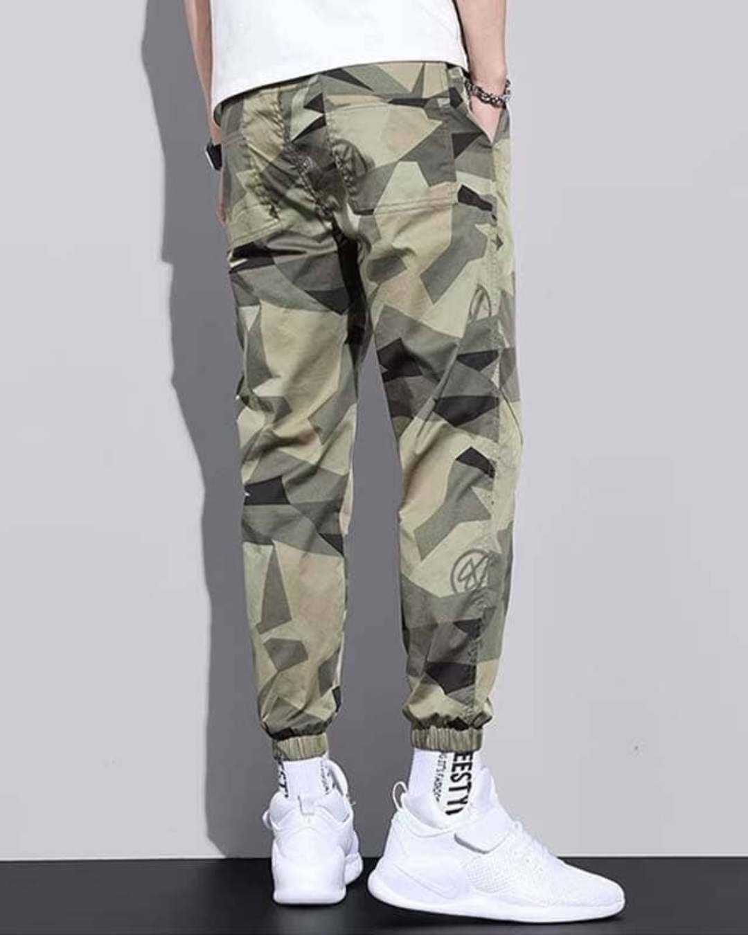 Pantaloni din Mătase cu Uscare Rapidă și Model Camuflaj