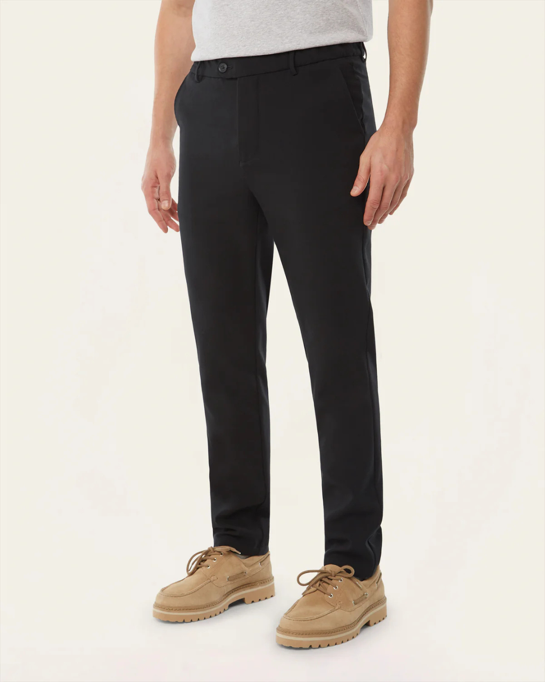 Pantaloni Clasici Pentru Bărbați cu Fermoare de Buzunar Invizibile și țesătură Impermeabilă