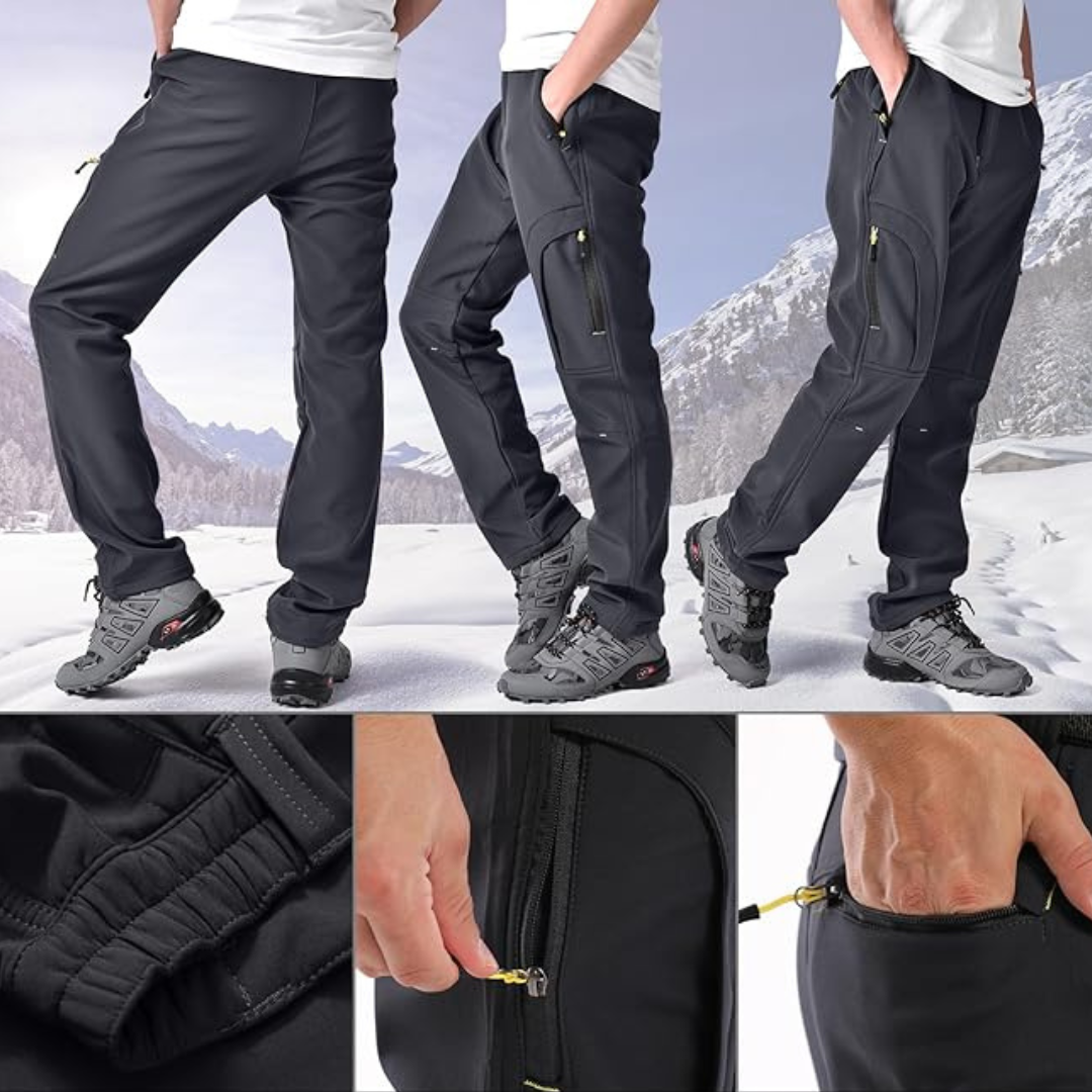 Pantaloni de iarnă izolați pentru bărbați cu căptușeală polară