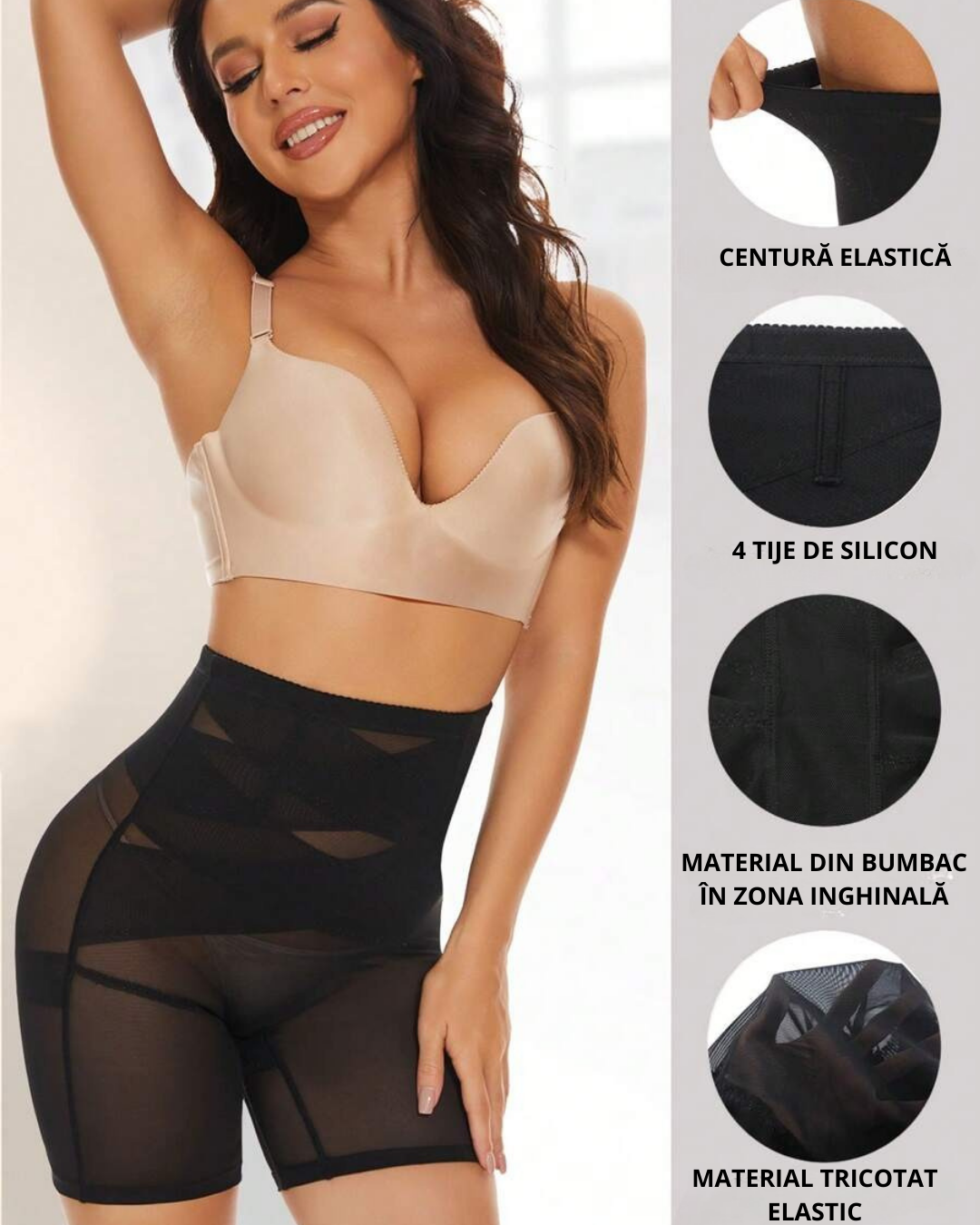 Body Modelator Scurt cu Control al Burții și Mărire a Faeselor ( OFERTĂ 2X1)®