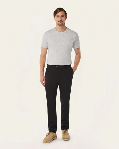 Pants Classic Pentru Bărbați cu Fermoare de Buzunar Invizibile și țesătură Impermeabilă 