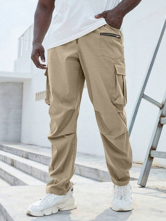 Pantaloni Cargo Casual pentru Bărbați cu Buzunare Frontale