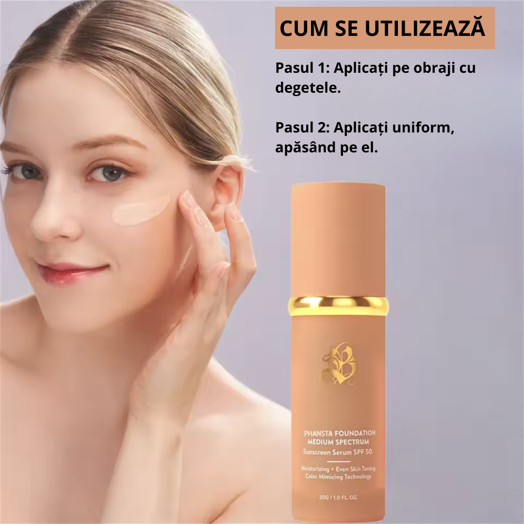 Fond de ten lichid hidratant 4 în 1 cu corector și protecție solară SPF 50+ de lungă durată