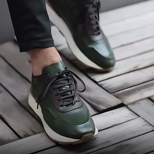 Pantofi din piele cu talpă ergonomică antiderapantă pentru bărbați