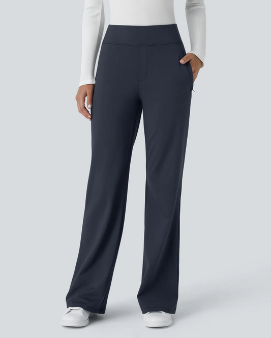 Pantaloni de Lucru Pentru Femei cu Talie înaltă și Buzunare Laterale cu Fermoar®