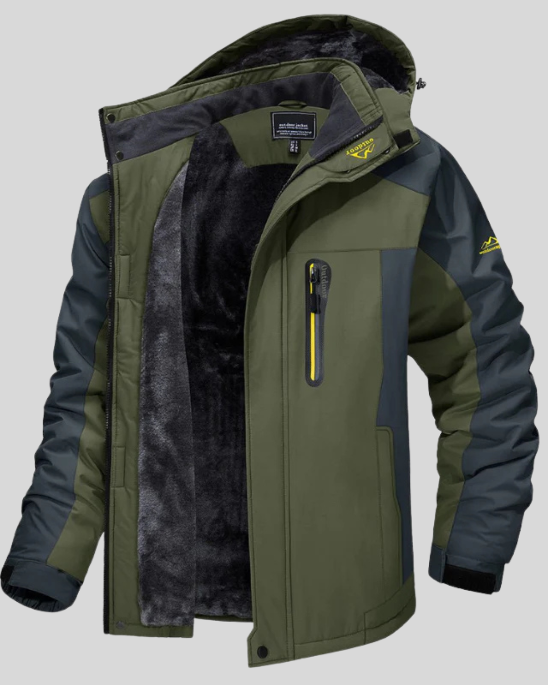 Jachetă Impermeabilă Căptușită cu Fleece Pentru Bărbați