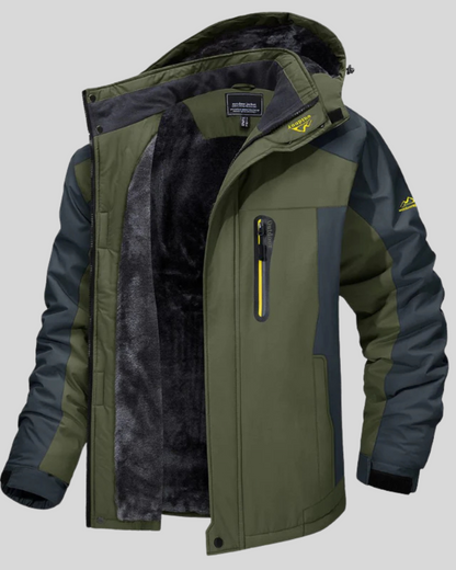 Jachetă Impermeabilă Căptușită cu Fleece Pentru Bărbați