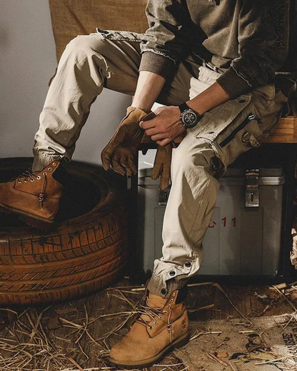 Pantaloni cargo con tasche multiple da uomo