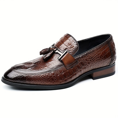 Mocasini ergonomici din piele cu design texturat pentru bărbați®