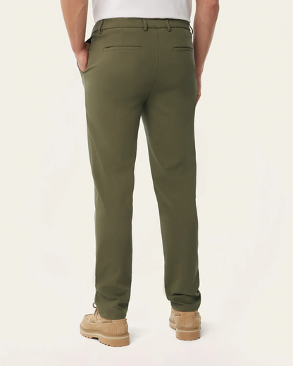 Pants Classic Pentru Bărbați cu Fermoare de Buzunar Invizibile și țesătură Impermeabilă 