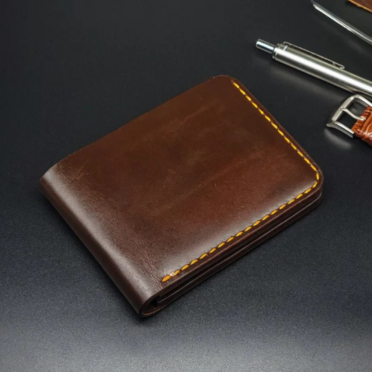 Portofel din piele cu design elegant și cusături întărite