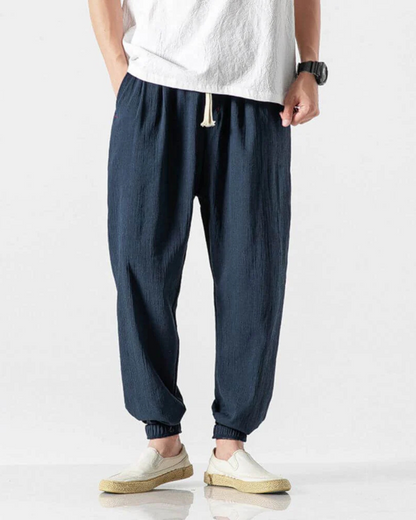Pantaloni Din in cu Talie Elastică Stil Confortabil și Versatil 