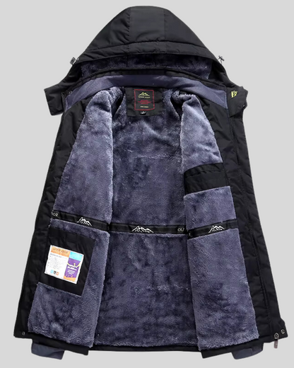 Jachetă Impermeabilă Căptușită cu Fleece Pentru Bărbați