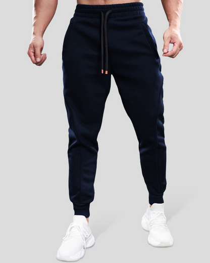Pantaloni de Sudoare din Bumbac Ajustați de Bază Pentru Bărbați