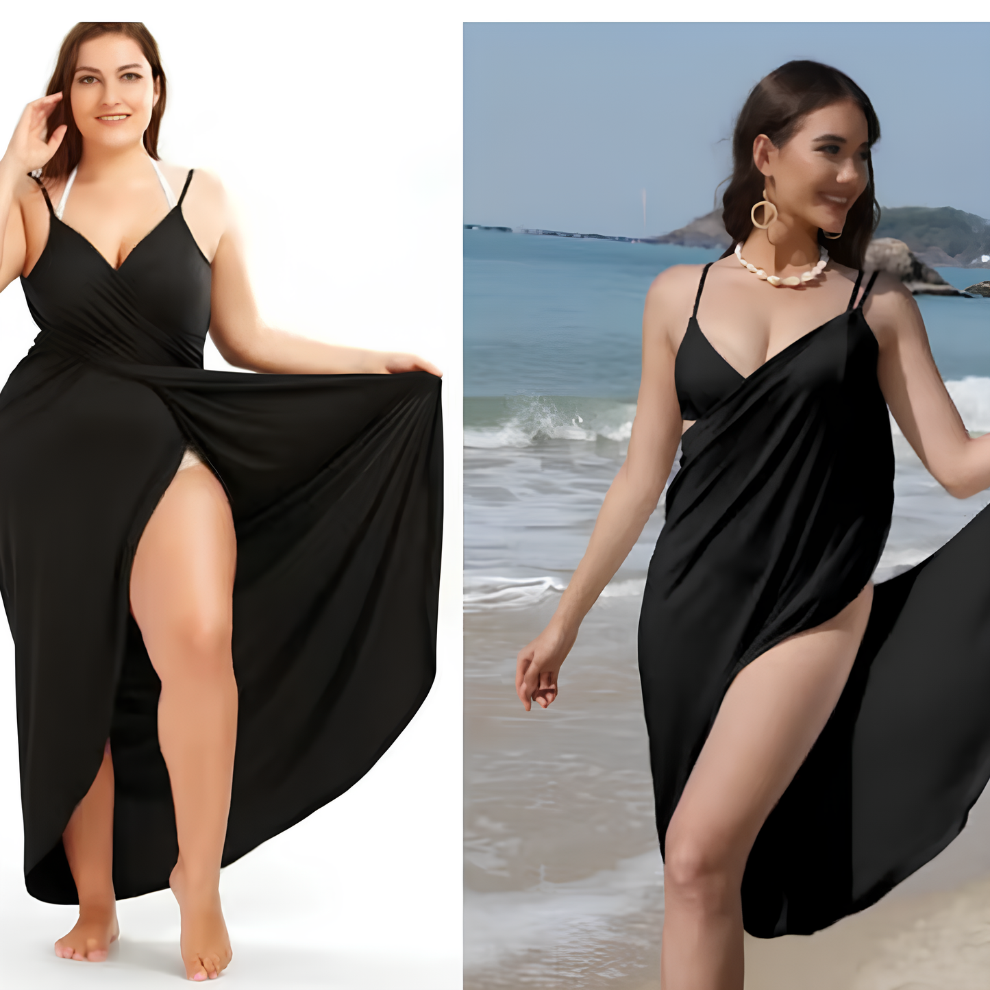 Rochie de Plajă cu Umerii Neacoperiți